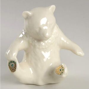 Lenox Bear Figurine with Gold Accents